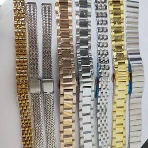 All'ingrosso all'ingrosso pesante solido e traspirante in metallo di lusso Custom cinturino per orologio da uomo e donna fascia per orologi alla rinfusa - Product Image 4