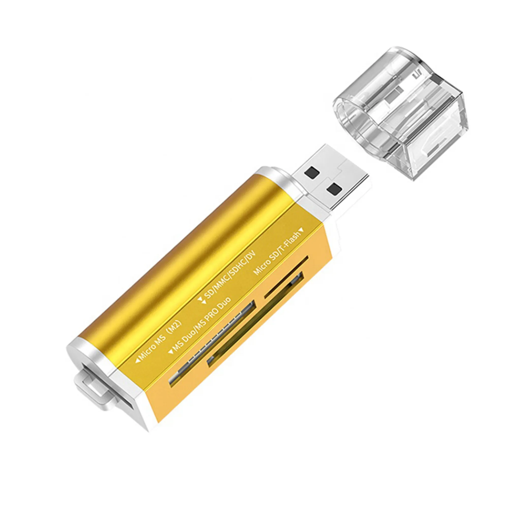 Pembaca kartu memori pintar semua dalam 1, adaptor pembaca kartu Flash Drive semua dalam satu USB 2.0 SD/Mini SD/MMC/TF