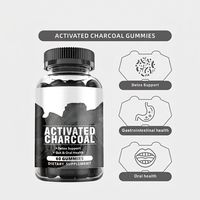 HDK OEM ODM Gommes au charbon actif de coque de noix de coco, soutien détoxifiant, végétalien, sans sucre, pour la santé digestive et orale, supplément de nettoyage intestinal