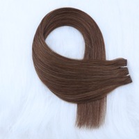 Extensions de cheveux en trame plate en gros, 100% cheveux humains vierges russes, double trame, lisses, 14-28 pouces, toutes les couleurs disponibles