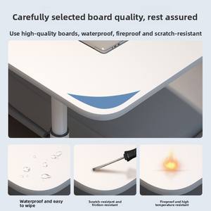 Table d'appoint de canapé mobile, réglable en hauteur, rétractable, petite table de salon, bureau à domicile, étagère d'ordinateur pour chambre, table de chevet en MDF - Product Image 3