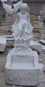 <span class=keywords><strong>Fontaine</strong></span> <span class=keywords><strong>de</strong></span> jardin en marbre blanc pur naturel <span class=keywords><strong>de</strong></span> Chine, garçon nu - Product Image 2