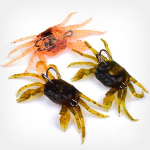 Ventas calientes 32,5G Gancho doble Realista Bonic Walking Hundimiento Cangrejos Cebo de plástico suave Cangrejo Señuelo Señuelos de pesca de agua salada - Product Image 2