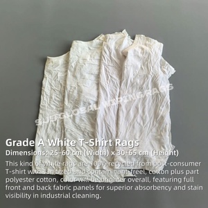 White T-Shirt Rags Cut Pieces Use White Cotton Rags <b>Industrial</b> Cleaning Cotton <b>Wiping</b> Rags White Cotton Rags - Product Image 2