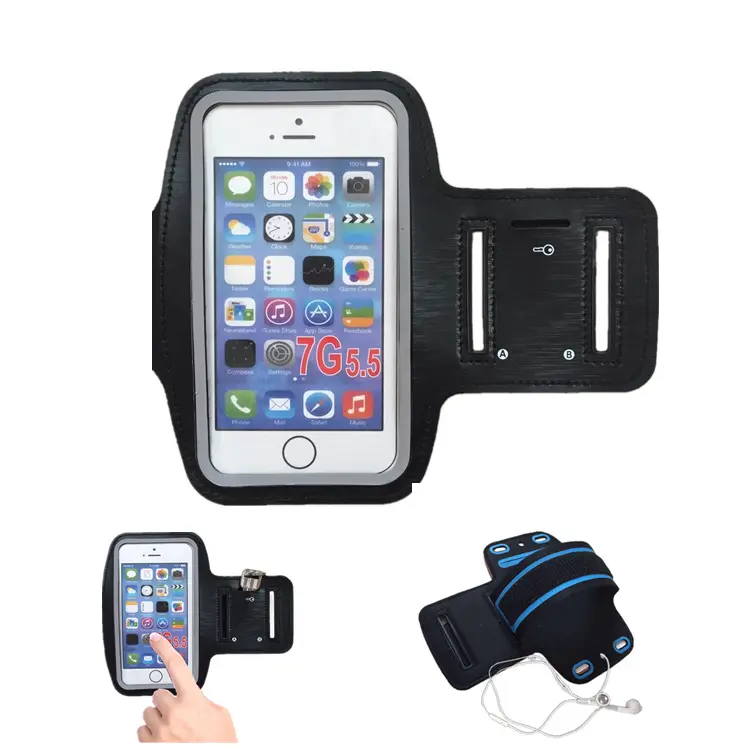 Phone Armband Cell Phone Running Armband with Key Holder Strap Phone Holder for Running Walking Compatible with iPhone
