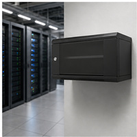 Armoire de serveur compacte 4U 19 pouces, coffret réseau sur pied avec porte vitrée verrouillable, fourniture directe usine