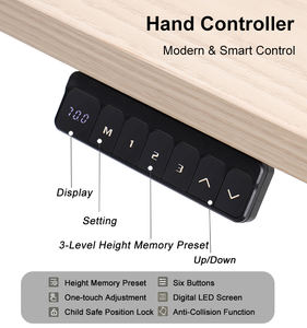Scrivania Regolabile in Altezza a 2 Livelli, Telaio per Scrivania Elettrica con Motore Singolo per Ufficio e Tavolo Computer - Product Image 6