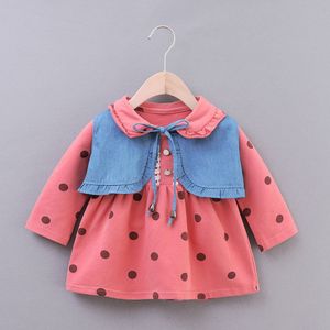 Otoño Punto 2pcs 3 años Bebé Ropa niños niñas vestido de <span class=keywords><strong>denim</strong></span> - Product Image 4