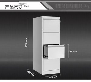 Armoire de classement verticale 2/3/4 tiroirs, utilisation efficace de l'espace, construction métallique, serrure à clé, design moderne, atelier, salle de sport, facile à utiliser - Product Image 5
