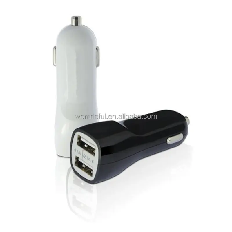 멀티 휴대용 2 USB 전화 자동차 충전기 전자 휴대 전화 MP3 MP4 GPS 용 듀얼 USB 오리 빌 스타일 자동차 충전기 어댑터