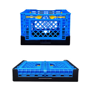 Plastic Supermarkt Winkelmand <span class=keywords><strong>Trolley</strong></span> Met Wielen Groothandel Op Maat Opvouwbare Opvouwbare Aangepaste Logo Tianyu 40Kg - Product Image 2