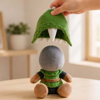 Peluche personnalisée de jeu, Ironeye, peluches douces, casque amovible, accessoires multiples, poupée en peluche personnalisée, jouets en peluche, fabrication OEM