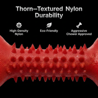 Jouet à mâcher pour chien personnalisé en nylon écologique, résistant, en forme d'os barbelé, pour les chiens agressifs