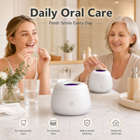 Nettoyeur ultrasonique UV électrique domestique 48 kHz pour appareils dentaires, gouttières et prothèses, machine de nettoyage dentaire IPX7 avec réservoir en acier inoxydable, ODM