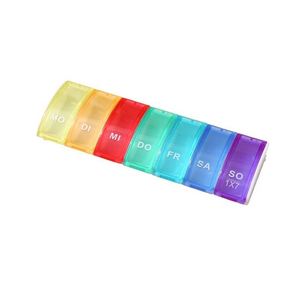 Pastillero de Plástico de Alta Calidad con Forma de Pétalo y 7 Compartimentos para Cápsulas, Tamaño de Bolsillo, Porta Medicamentos, Colores Variados - Product Image 1