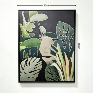Peinture à l'huile abstraite moderne <span class=keywords><strong>60</strong></span>*80cm, peinte à la main, nature morte 3D, toile faite à la main, art mural encadré, œuvre originale - Product Image 3
