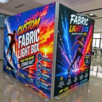 Caja de Luz LED Portátil con Gráficos de Tela con Borde de Silicona SEG, Fácil de Instalar, Soporte de Señalización Iluminado Personalizado para Eventos de Propaganda