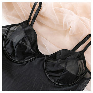 Conjunto de Lencerí<span class=keywords><strong>a</strong></span> Transpirable para Mujer con Guantes, Body Sexy Transparente de Una Pieza con Malla y Corte Alto para Juegos Sexuales Traviesos - Product Image 3