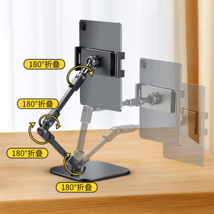 <span class=keywords><strong>Support</strong></span> de téléphone réglable pour bureau, bras <span class=keywords><strong>articulé</strong></span> en métal noir, <span class=keywords><strong>support</strong></span> pour diffusion en direct et photographie - Product Image 3