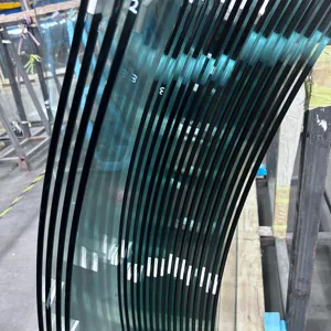 size tempered safety curved glass windows for building curved Tempered Glass For Shop Front Wall Door Price