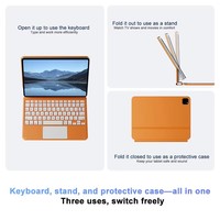 Funda con Teclado Inalámbrico Magic Keyboard para iPad Air 11" 13" M5 M4, Cubierta para Tablet Resistente a Golpes y Agua, Colores OEM, Diseño Personalizable