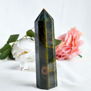 Torre de Cristal Natural al por Mayor, Obelisco de Ojo de Tigre Azul, Cuarzo en Bruto, Gema Suelta para Manualidades y Decoración del Hogar - Product Image 4