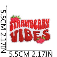 Patch brodé fraise à coudre pour fille avec support thermocollant, patch polyvalent pour vêtements et sacs