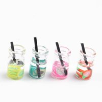 Harsgietvorm miniatuur levensechte abstracte cartoon fruitplak aardbei citroen model mal voor DIY telefoonhoesje