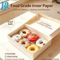 Boîte d'emballage pour beignets de qualité alimentaire avec logo, boîte pour rouleaux de cannelle, contenants pour desserts, boîte d'emballage personnalisée, boîte à biscuits, boîtes à macarons sucrés