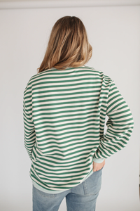 Felpa <span class=keywords><strong>Premaman</strong></span> a Maniche Lunghe da Donna, Vestibilità Oversize, con Strisce, per Allattamento, Top per Gravidanza - Product Image 3