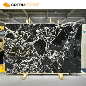 แผ่นหินอ่อนโบราณขนาดใหญ่ลายนัวร์ขัดเงาธรรมชาติสีดำ Calacatta <span class=keywords><strong>Viola</strong></span> สำหรับตกแต่งผนังห้องน้ำ - Product Image 3