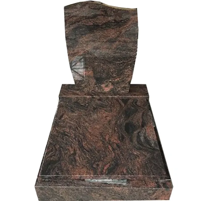 Western Style Polished Carving Craft Indian Aurora Granite Monument
