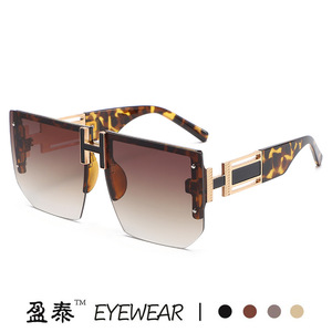 H Brand Men's Frameless <b>Square</b> <b>Sunglasses</b> UV400 PC Lens Fashion Rock Style - Product Image 4