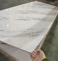 Panneau mural en PVC UV effet marbre moderne, brillant, imperméable, pierre artificielle, décoration murale résidentielle et commerciale, vente directe d'usine 5