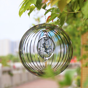 Dynamic 3D Metal <b>Wind</b> <b>Spinner</b> Globe Laser Cut Genie Pattern for Outdoor Courtyard Elegant <b>Garden</b> Ornament - Product Image 5