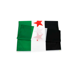Vente en gros d'usine Livraison rapide Drapeaux en polyester 3x5 pieds Écharpe de Syrie Bannière de voiture extérieure Drapeau vert personnalisé de la Syrie Drapeau de la liberté - Product Image 2
