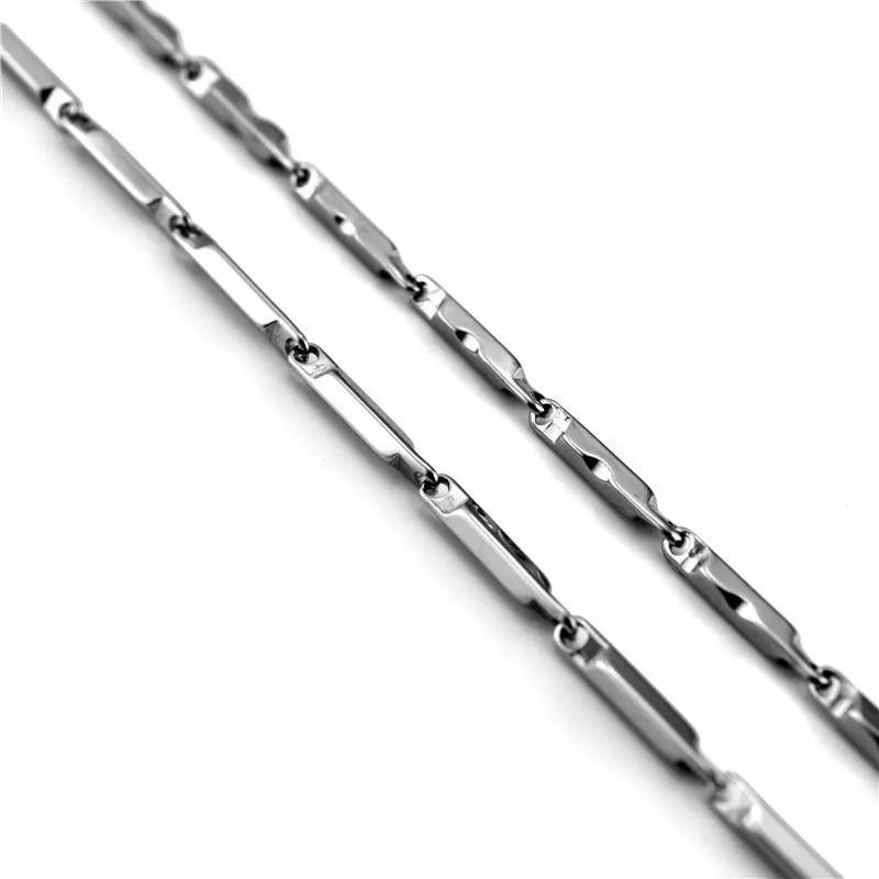 Custom Women Bulk Wholesale Titanium Jewelry Mens 316 Stainless Steel 2ミリメートル/3ミリメートルBamboo Seed Chains Necklace