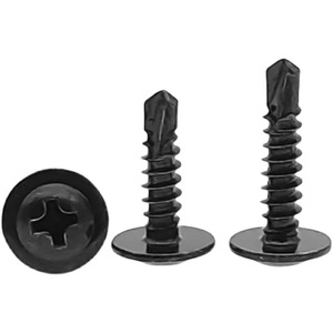 Black 410 Stainless Steel Flat Head Self Drilling Screw Metric Grade 8 Large Flat Head For Metal Rail Transit Equipment - Product Image 1