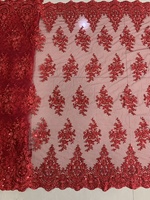Tela de Encaje con Lentejuelas y Cuentas Tejidas en Oferta para Vestidos, Trajes de Novia, Bolsos y Juguetes - Bordado de Doble Cara Resistente al Encogimiento