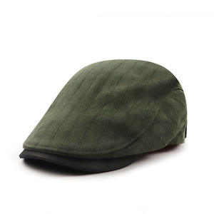 2024 Autumn Winter New Arrival British Vintage Beret Men Flat Top Ivy Caps Two Tone Color Contrast Retro <strong>Painter</strong> Ivy Hats - Product Image 5