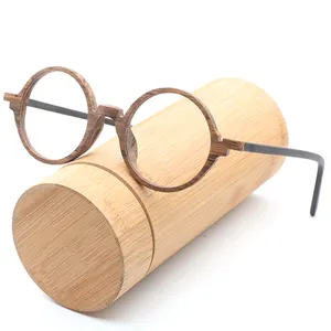 Retro optik gözlük çerçeve ahşap erkekler kadınlar marka tasarım gözlük çerçeveleri Lens ile ahşap Glain gözlükleri gözlük gözlük