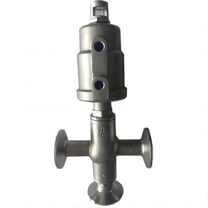 Vendita certificazione di qualità sanitario SS304 SS316L 1/2 "in acciaio inox pneumatico Tri morsetto tre vie valvola ad angolo sede - Product Image 1