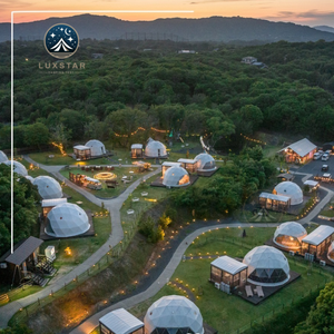 Tienda de cúpula geodésica de 6M para Glamping 100% Tienda de cúpula de tela de PVC impermeable con capa aislada - Product Image 3