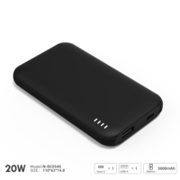 Batterie externe NITIKA 5000mAh 20W PD, chargeur portable ultra-fin à double port à charge rapide, certifié PSE