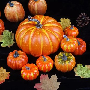 Citrouille Artificielle Réaliste, Simulation de Légume Faux pour Décoration de Thanksgiving, Halloween, Récolte et Accessoires de Photographie - Product Image 1