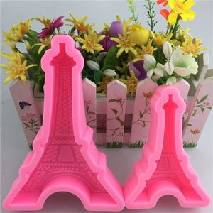 Moldes de Fondant de silicona en forma de <span class=keywords><strong>torre</strong></span> <span class=keywords><strong>Eiffe</strong></span> 3D de tamaño pequeño y grande para manualidades de azúcar, moldes de pastel de silicona seguros para alimentos - Product Image 2
