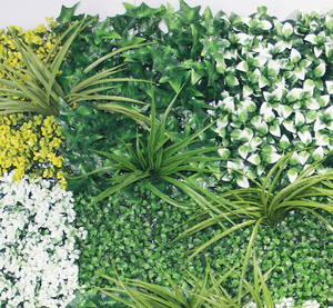 Planta de plástico <span class=keywords><strong>artificial</strong></span>, flor, hierba, pared enrollable, paneles de pared de flores, telón de fondo para decoración del hogar o fotografía de eventos - Product Image 2