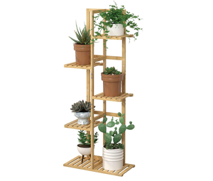 Soporte de Madera para Macetas de Alta Calidad y Ecológico, de 5 Niveles y 6 Macetas, Moderno y Clásico, para Interiores y Exteriores, Estantes de Exhibición para Plantas, Marca <span class=keywords><strong>XNS</strong></span> - Product Image 1