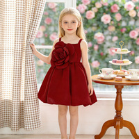 Robe de demoiselle d'honneur rouge brodée MQATZ en gros, élégante robe d'anniversaire pour enfants avec un design scintillant, coupe confortable L6116