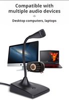 جهاز كمبيوتر USB ميكروفون ميكروفونوسبميكروفون شبكة للدردشة الصوتية لعبة ExternalUSBBase ميكروفون كمبيوتر خارجي بدون محرك أقراص